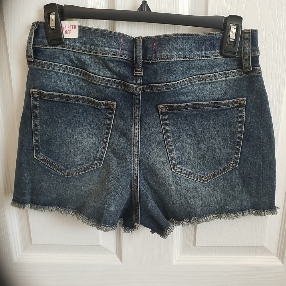 NWT VS Pink High- Waisted Cut Off Shorts - Picture 3 of 5